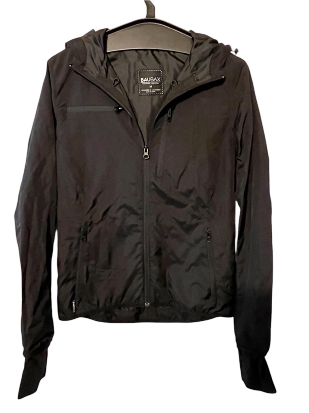 BAUBAX Women's Black Windbreaker Medium